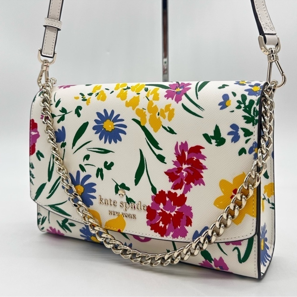 NWT Kate Spade Carson Garden Bouquet Convertible Crossbody Bag - Picture 2 of 11